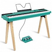 Alesis Recital Home 88 Key Digital Pianos with Stand, Turquoise