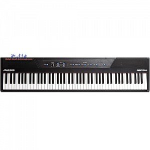 Alesis Recital 88-Key BLACK Digital Piano Keyboard with Semi Weighted Keys for Beginners