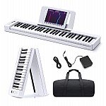 Donner DP 06 Folding Bluetooth Piano 61 Keys Sensitive Travel Piano for Beginner