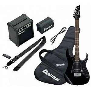 Ibanez IJRX20BKN Jumpstart Set Electric Guitar, Black Night