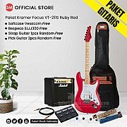 Paket Gitar Kramer Focus VT 211S Ruby Red Electric Guitar