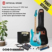 Paket Gitar Kramer Focus VT 211S Teal Electric Guitar 