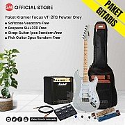 Paket Gitar Kramer Focus VT 211S Pewter Grey Electric Guitar