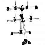 Gibraltar Road GRS Stealth E-Rack Electronic Drum Rack with Black Clamps