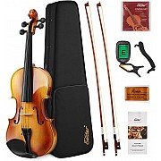 Donner Eastar EVA 330 Full Size 4/4 Violin Set For Beginner Student with Hard Case