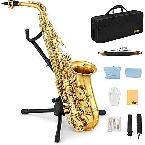 Donner Eastar AS II Alto Saxophone with Stand E for Student Beginner