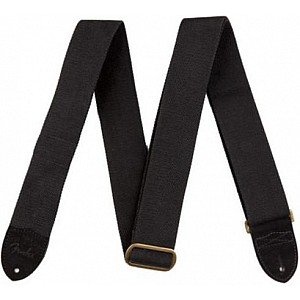 Fender Cotton Oval Black Guitar Strap