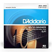 D Addario EJ11 80/20 Bronze Light Acoustic Guitar Strings