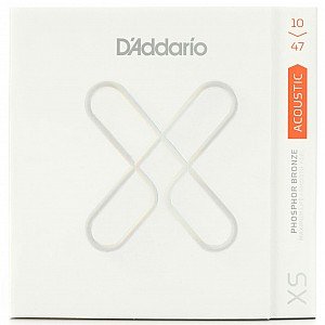 D Addario XSAPB1047 XS Phosphor Bronze Coated Acoustic Guitar Strings, 010-.047 Extra Light