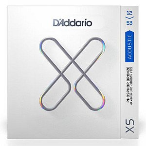 D Addario XSAPB1253 XS Phosphor Bronze Coated Acoustic Guitar Strings, 012-.053 Light