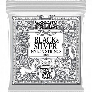 Ernie Ball 2406 Ernesto Palla Black & Silver Nylon Classical Guitar Strings