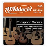D Addario EJ15 Phosphor Bronze Extra Light Acoustic Strings