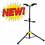 Hercules GS422B PLUS Dual Guitar Stand with Auto Grip System and Foldable Yoke