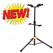 Hercules GS422B PLUS Dual Guitar Stand with Auto Grip System and Foldable Yoke