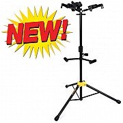 Hercules GS432B PLUS Tri Guitar Stand with Auto Grip System and Foldable Yoke