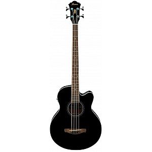 Ibanez AEB8E 4 String RH Acoustic Electric Bass, Black High Gloss