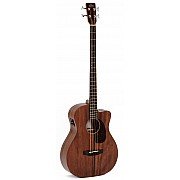 Sigma BMC 15E Mahogany Top, Fish Presys II Acoustic Electric Bass with Bag 