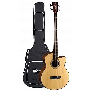 Cort SJB5F NS Acoustic Bass Guitar with Bag