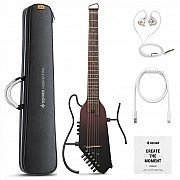 Donner HUSH I PRO Acoustic Electric Travel Guitar Kit with Sound Effects, Maillard Fade