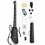 Donner HUSH C Acoustic Electric Nylon String Classical Headless Travel Guitar, Black