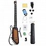 Donner HUSH C Acoustic Electric Nylon String Classical Headless Travel Guitar, Sunburst
