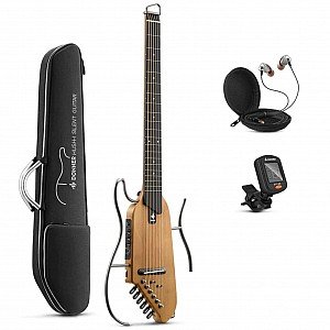 Donner HUSH I Portable Ultra Light, Maple Body and Silent Acoustic Electric Guitar