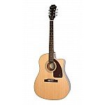 Epiphone AJ210CE Deluxe 6 String RH Acoustic Electric Guitar with Case, Natural