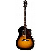 Epiphone J15EC Deluxe Fishman Acoustic Electric Guitar include Hardcase, Vintage Sunburst