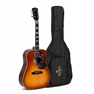 Sigma DM SG5 Heritage Vintage Sunburst Acoustic Electric Guitars with Bag