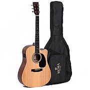 Sigma DMC STE Natural Dreadnought Acoustic Electric Guitar with Bag