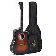 Sigma DTC 1E SB Tilia Sunburst Acoustic Electric Guitar with Bag