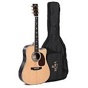 Sigma DTC41E Dreadnought Electric Acoustic Guitar with Bag