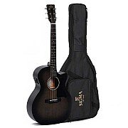 Sigma GMC STE BKB Acoustic Electric Guitar, Black Burst with Bag