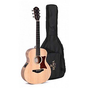 Sigma GSME Grand Natural Acoustic Electric Guitar with Bag