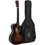 Sigma OMTC 1E SB Acoustic Electric Guitar with Bag