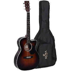 Sigma OMTC 1E SB Acoustic Electric Guitar with Bag