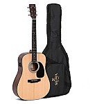 Sigma SDM STE Satin Dreadnought Natural Acoustic Electric Guitar with Bag