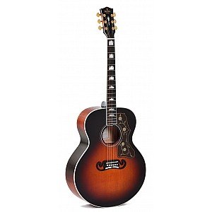 Sigma SGJA SG200 VSB All Solid Grand Jumbo with Vintage Sunburst A.E.G with Bag