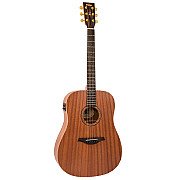 Vintage VE400MH Mahogany Dreadnought Electric Acoustic Guitar