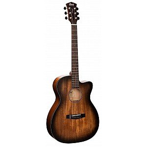 Cort Core OC AMH Mahogany OPBB Acoustic Electric Guitar, Open Pore Black Burst