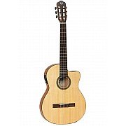 Tanglewood EM DC 1 Thinline Classical Acoustic Electric Guitar Nylon with Bag