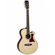 Tanglewood TW45 H SR E Heritage Super Folk Acoustic Electric Guitar w/ Case LR BAGGS