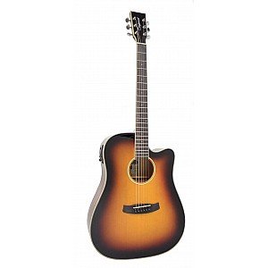 Tanglewood TW5 E SB Cutaway Dreadnought Acoustic Electric Guitar with Bag