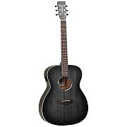 Tanglewood TWBB OE Blackbird Folk Acoustic Electric Guitar, Smoke Black Satin w/ Bag