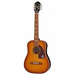 Epiphone Lil Tex Travel Acoustic Electric Guitar, Include Bag Faded Cherry Sunburst