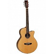 Tanglewood TWJSF CE Super Folk, Solid Canadian Red Cedar Top Acoustic Electric Guitar w/Bag