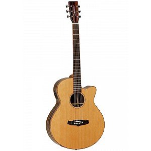 Tanglewood TWJSF CE Super Folk, Solid Canadian Red Cedar Top Acoustic Electric Guitar w/Bag