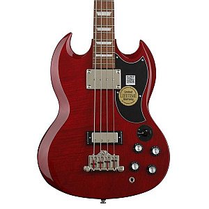 Epiphone EB 3 Bass SG with 2 Pickup Electric Bass Guitar, Cherry