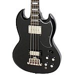 Epiphone EB 3 Bass SG with 2 Pickup Electric Bass Guitar, Ebony 