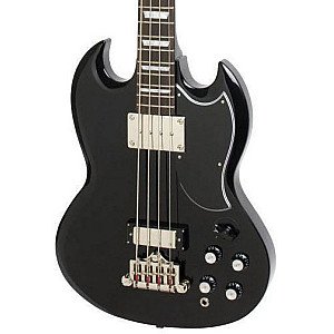 Epiphone EB 3 Bass SG with 2 Pickup Electric Bass Guitar, Ebony